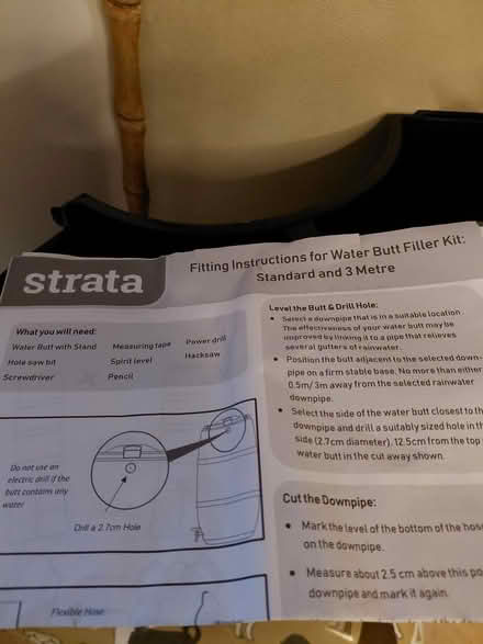 Photo of free Water butt stand and filler kit (CT4) #2