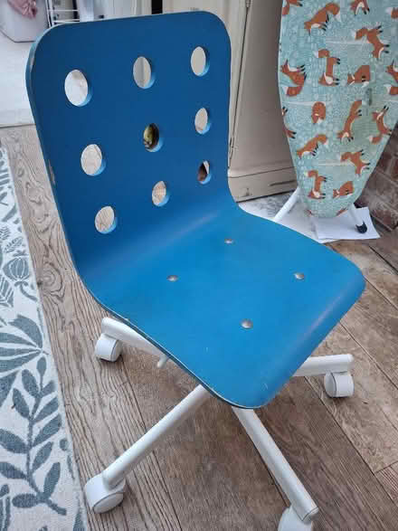 Photo of free Child's blue desk chair (Browns Hill GL6) #1