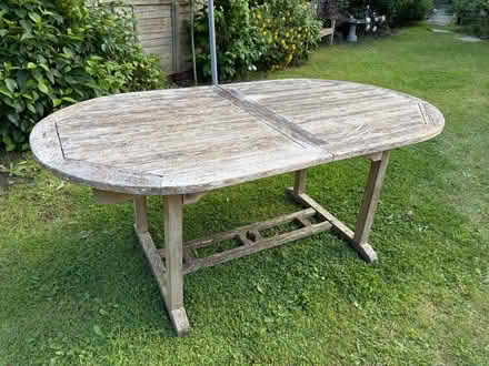 Photo of free Extendable garden table & 2 chairs (Farnham GU9) #1