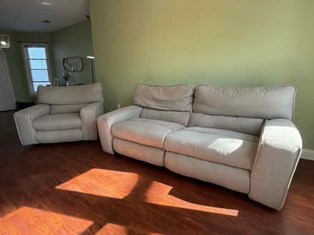 Photo of free Couch and sofa chair (Belmont and Central Park) #1