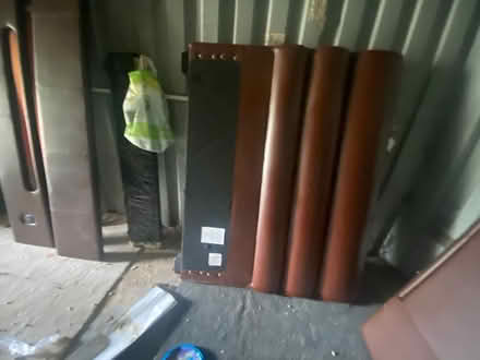 Photo of free Leather look small double bed with built in tv (Walpole St Andrew PE14) #2