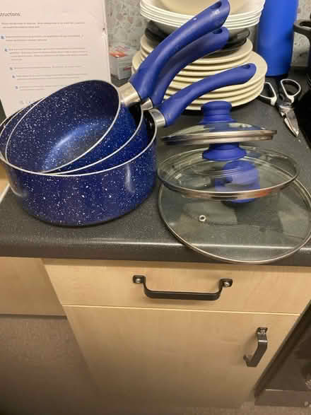 Photo of free Set of 3 Saucepans and 3 Lids (Holloway N7) #1