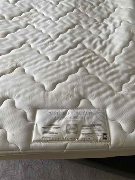 Photo of free King faux leather bed & mattress (Woodford green, IG8) #3