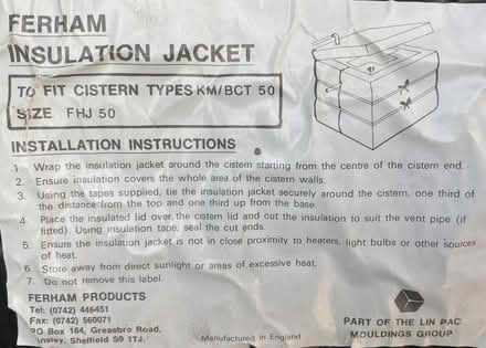 Photo of free insulation jacket for a water cistern (Headington Quarry OX3) #1