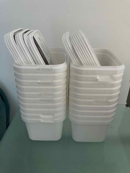 Photo of free 20 small plastic tubs with lids (Bowerham LA1) #1