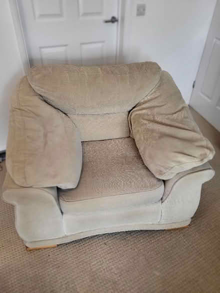 Photo of free Cream 2/3 seater sofa and chair (Matlock DE4) #3