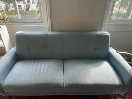 Photo of free Comfortable Grey Two-Seater Sofa (SE14 new cross) #1