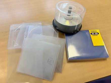 Photo of free Blank CDs (new), sleeves & 2 cases (Baffins PO3) #1