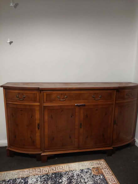 Photo of free Vintage Georgian Style Yew Wood Serpentine Sideboard Cabinet (Arnold NG5) #1