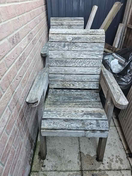 Photo of free 4 Wooden Garden Chairs (Gu7 1ax) #1