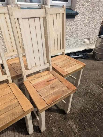 Photo of free 5 oak dining chairs (Stafford ST16) #1