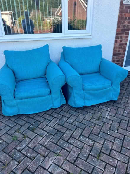 Photo of free 2Teal armchairs (Broughton DN20) #1