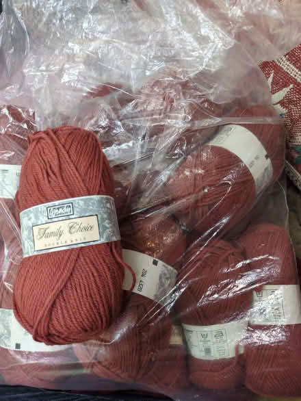 Photo of free C. 18 x 50g balls terracotta knitting yarn (Halton LA2) #1
