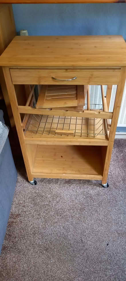 Photo of free Wooden chest, trolley and shelf unit (Old Harlow CM17) #2