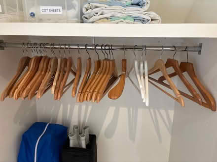 Photo of free A mixture of hangers mostly wooden (Limpley stoke BA2) #1