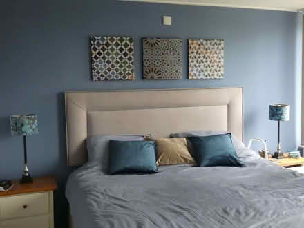 Photo of free Grey Valor Headboard Superking size for a divan bed. (Hookhills TQ4) #1