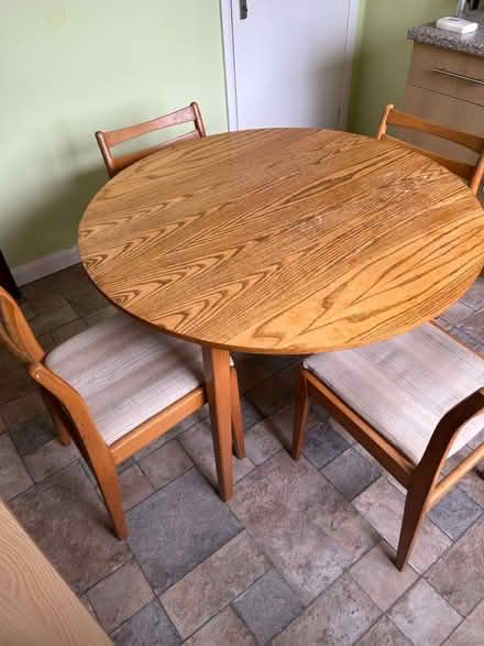 Photo of free Drop leaf table and 4 chairs (Bletchley MK3) #3