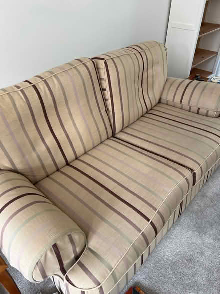 Photo of free 2 Settees and one Poufe (Walton Lea WA4) #1