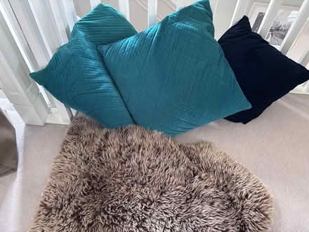 Photo of free Faux fur rug and scatter cushions (Churchtown) #1