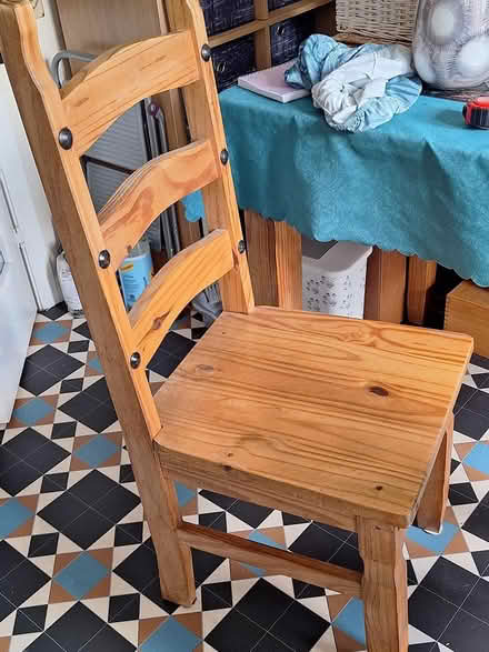 Photo of free Dining table and 4 high back chairs (Merseyside) #2