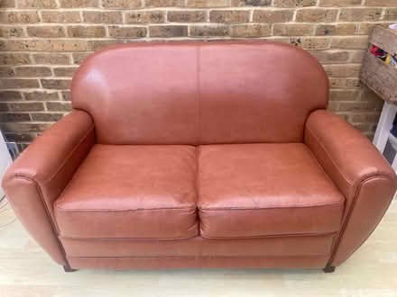 Photo of free Jazz club 2 seater leather sofa (Stoke newington N16) #1