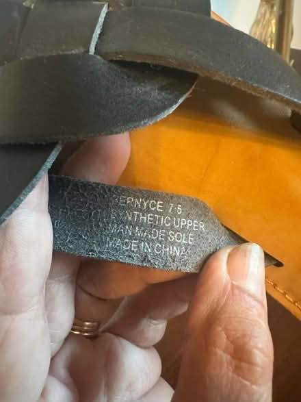 Photo of free Black flat sandals (Burlington) #2