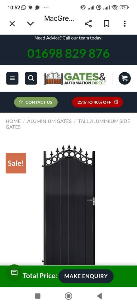 Photo of METAL GATE WITH SPIKES on top (Osborne Road) #2