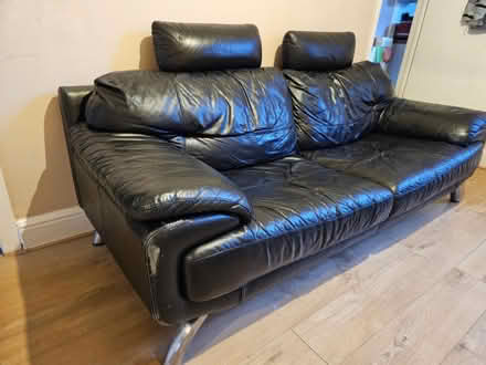 Photo of free leather sofa (M18) #4