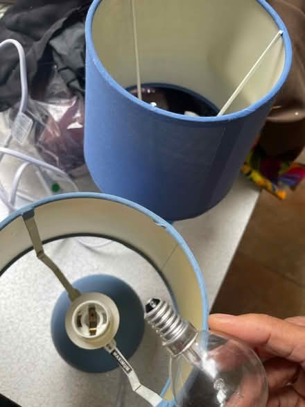 Photo of free 2 Blue table lamps (Kings Heath B14) #1
