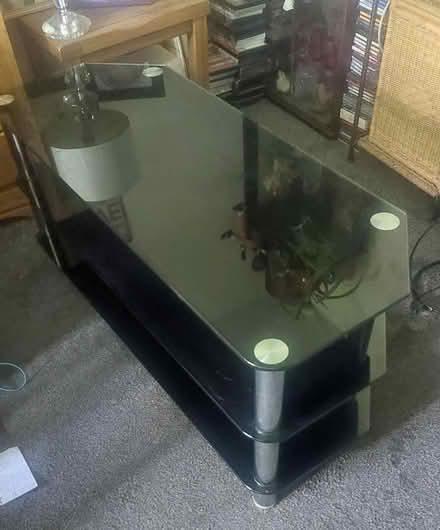 Photo of free T.v.stand (toughened glass) (South Woodham Ferrers CM3) #1