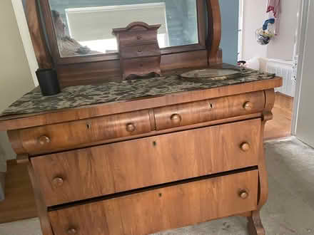 Photo of free Victorian Pine Dresser with Mirror (Daly City- Southern Hills) #1