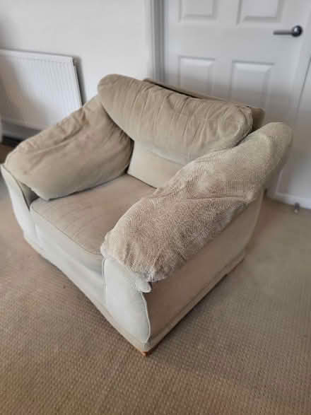 Photo of free Cream 2/3 seater sofa and chair (Matlock DE4) #4