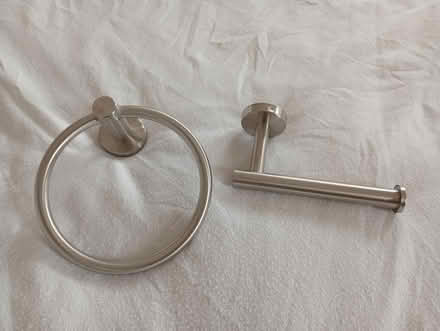 Photo of free Towel ring and toilet roll holder (Buxworth SK23) #1