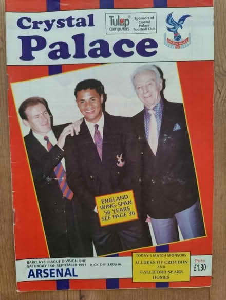 Photo of free Crystal Palace Programmes 1991-1993 (Crowborough TN6) #2