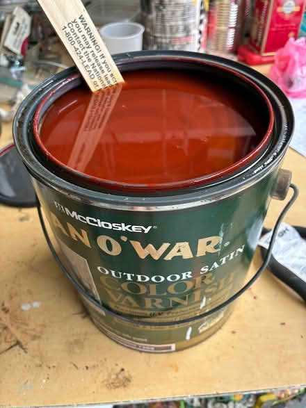 Photo of free Outdoor Varnish. Redwood color (Media Pa) #2
