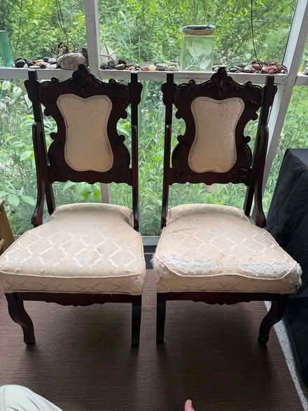 Photo of free Two Antique Wood Chairs (Telford) #1