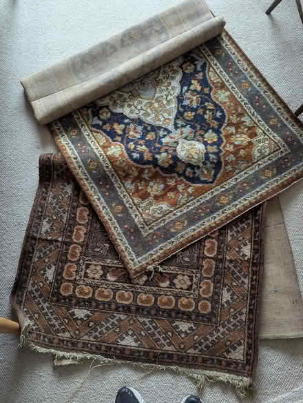 Photo of free two vintage wool rugs (BD20 5NE) #1
