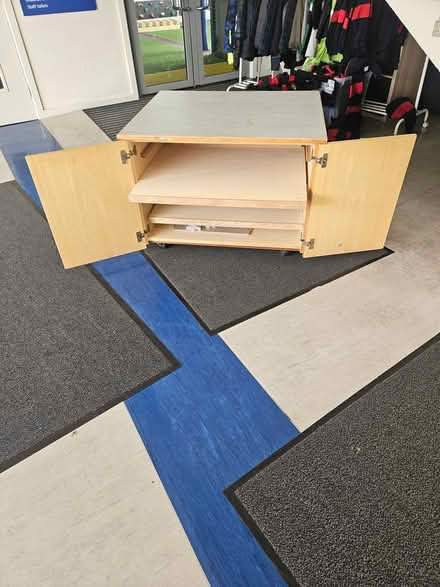 Photo of free Wooden art/map cabinet on wheels (Clontarf) #1