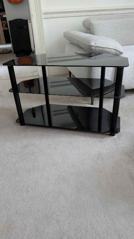 Photo of free Glass TV shelving unit (Ewell Village KT17) #1