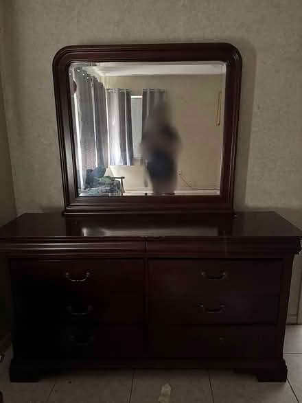 Photo of free Wood dresser with mirror (33317) #1