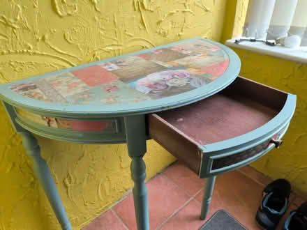 Photo of free Shabby Chic half moon table - needs some attention (Balsall Common CV7) #1