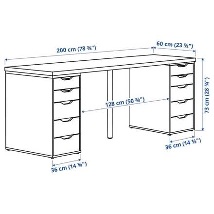 Photo of free IKEA desk with drawers (South Gosforth NE3) #1