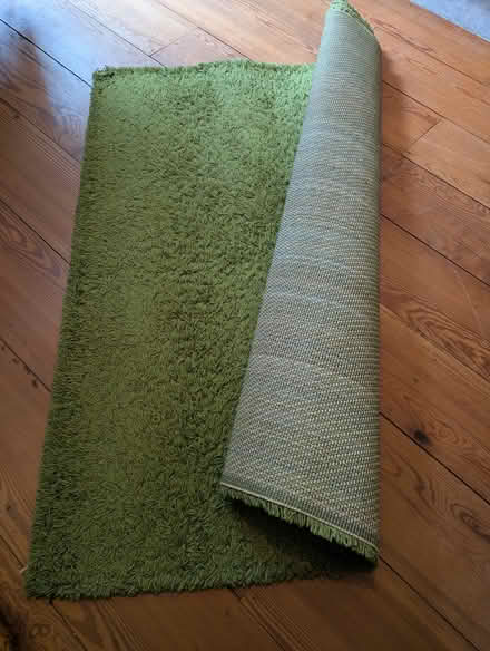 Photo of free Large bright green rug (Shipley BD18) #2