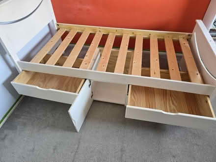 Photo of free Wooden single bed with drawers (Finchampstead RG40) #3