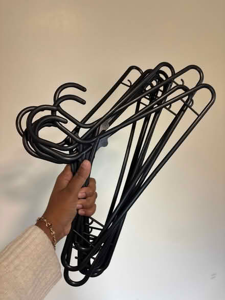 Photo of free 9 black plastic hangers (Leeds LS2) #1