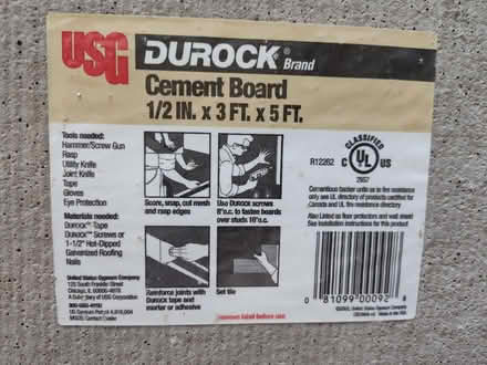 Photo of free One full sheet of Cement Board (Saugus) #1