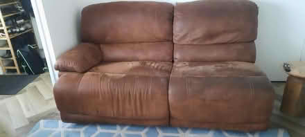 Photo of free Leather reclining 3 seater sofa (Stratton Swindon SN3) #1