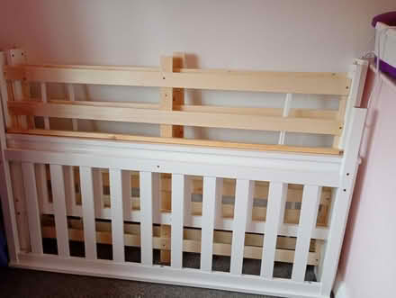Photo of free White double bed frame an mattress (Brierley S72) #1