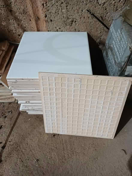 Photo of free 24 unused white bathroom tiles (Blue Anchor) #1