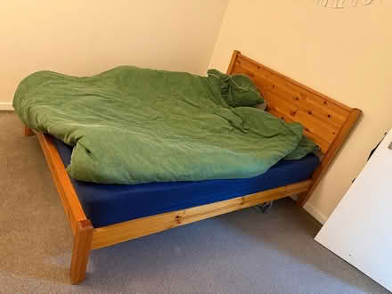 Photo of free Wooden double bed frame (B14 7ps) #1